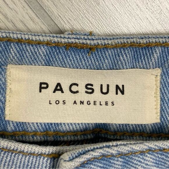 PacSun | High Rise Patch Work Denim Mom Shorts Size 29 - Picture 9 of 10